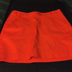 Orange shorts skirt